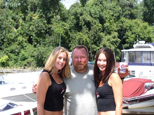 Commodore Errickson with the Coors Light Girls