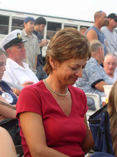 Fleet Capt B Peltack, J Turner & B Branchdie in the background
