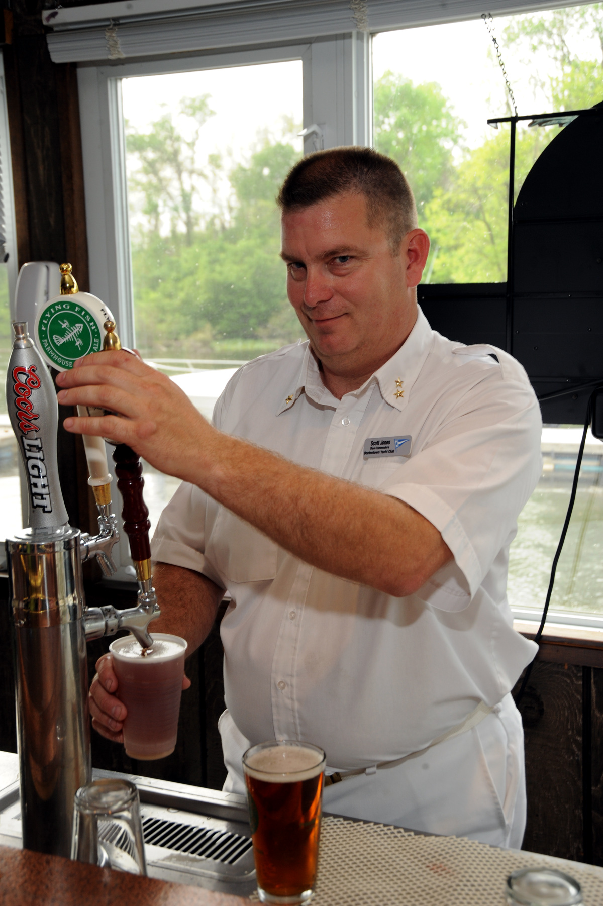 Vice Commodore Scott in action