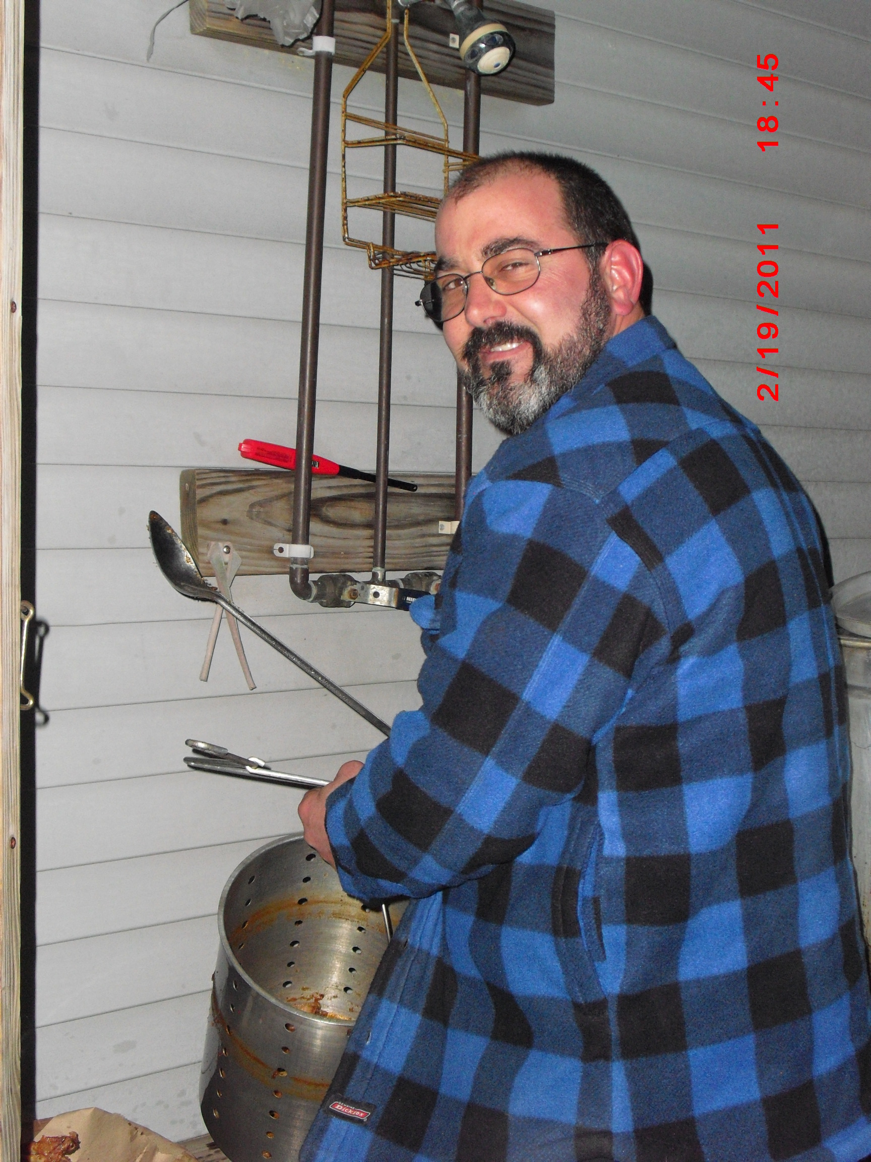 Steve Miccio making wings